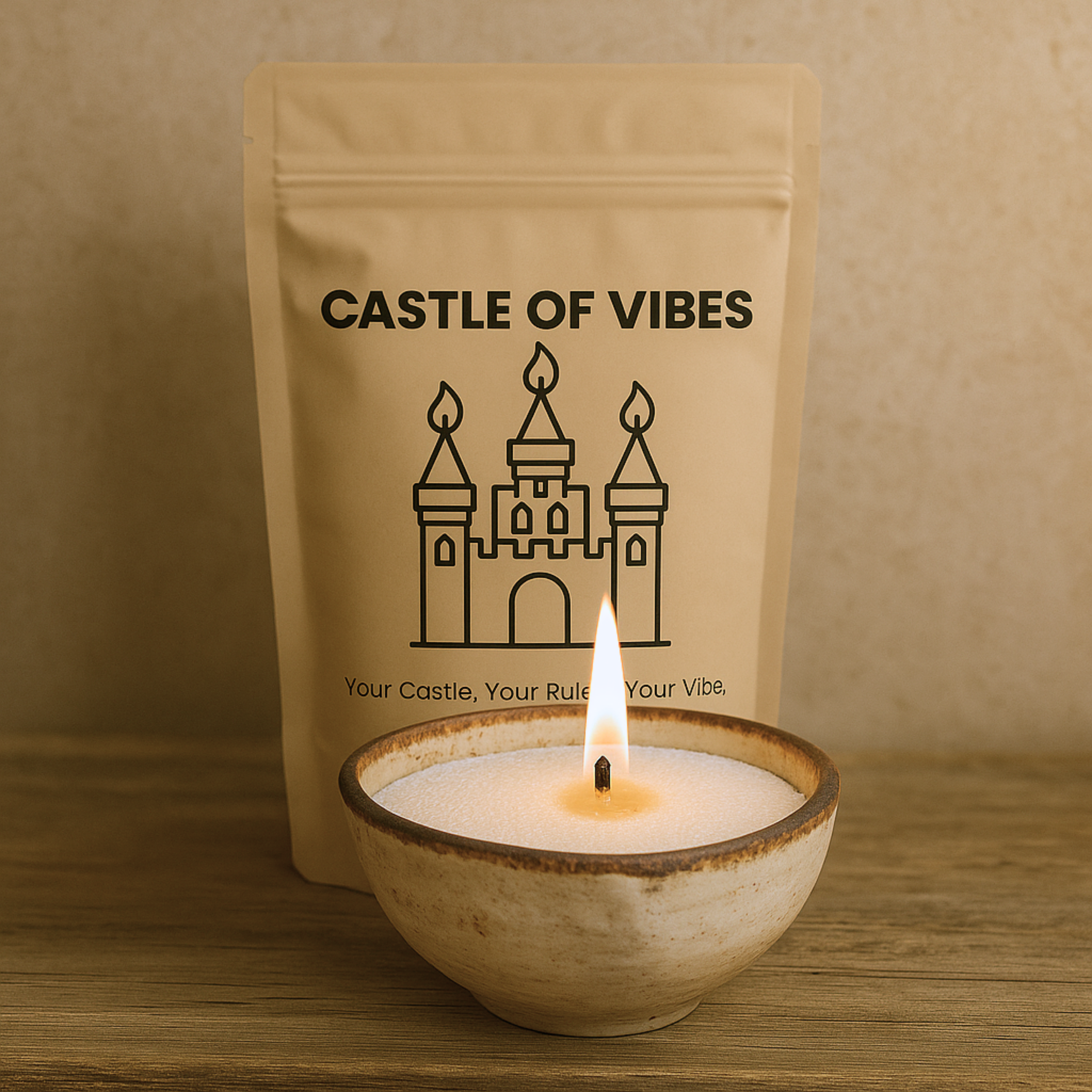 Pearled Candle - White, Unscented