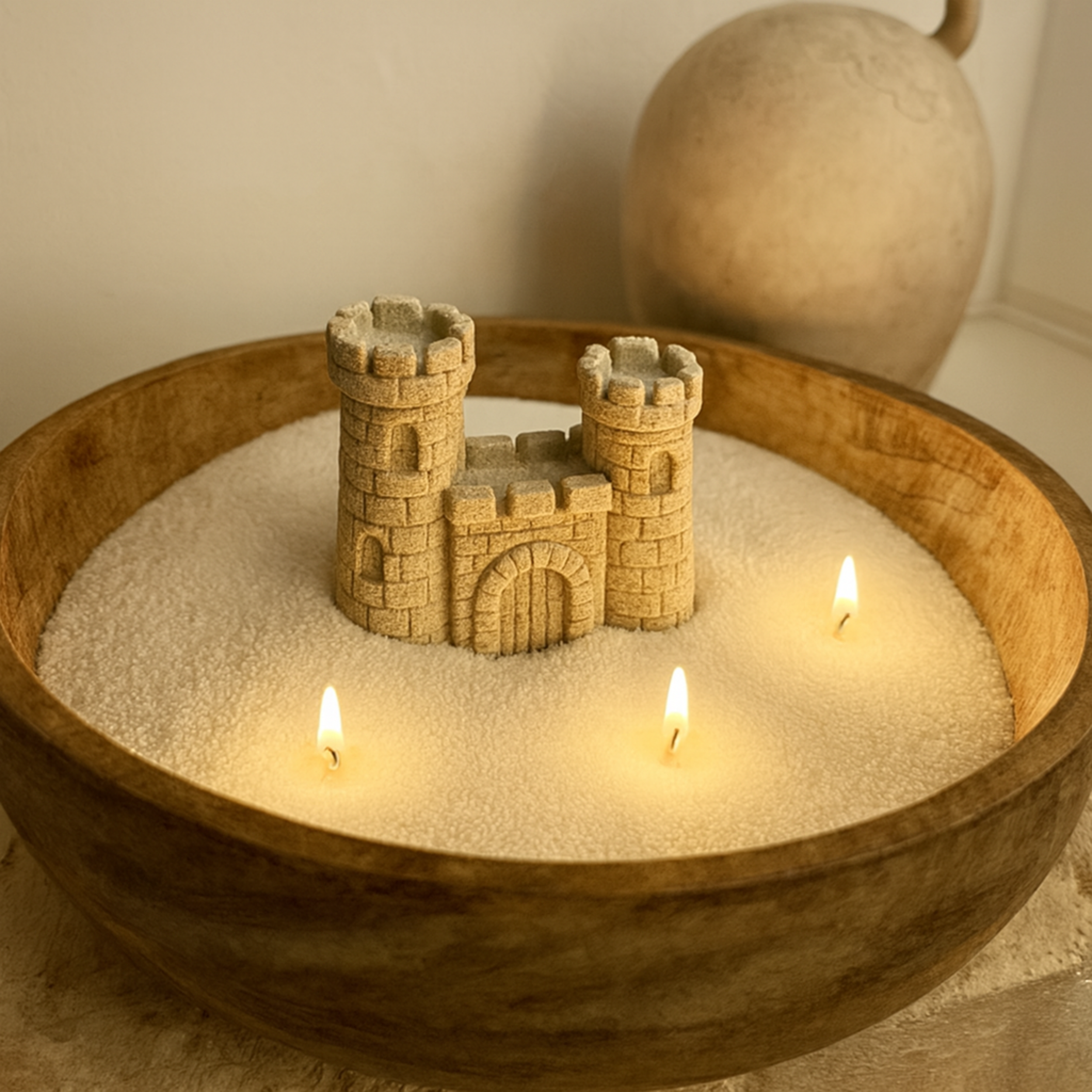Pearled Candle - White, Unscented